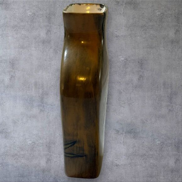 Handmade Studio Pottery Vase Red Poppy Flowers Signed JG 13 Mid-Century Style - Picture 2 of 11